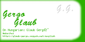 gergo glaub business card